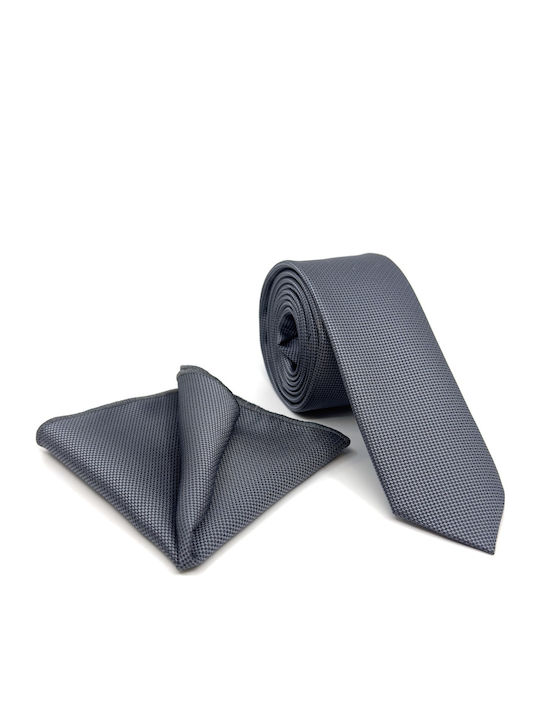 Legend Accessories Men's Tie Set Synthetic Monochrome in Gray Color