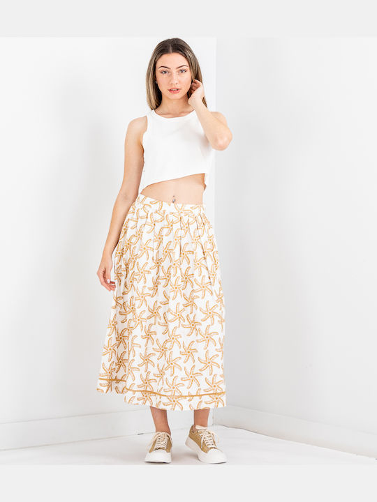 Damen Crop Top Baumwolle Ärmellos Off White