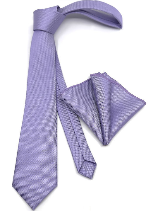Legend Accessories Set de Cravată pentru Bărbați Sintetic Monocromie în Culorea Violet