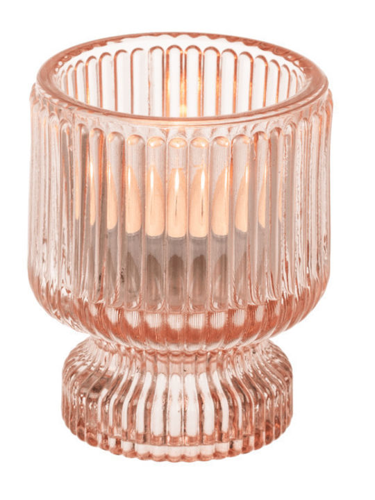 Glass Candle Holder 2 1 6 X 8 Cm Orange