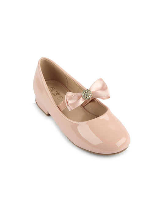 Fshoes Kids Patent Leather Ballerinas Pink