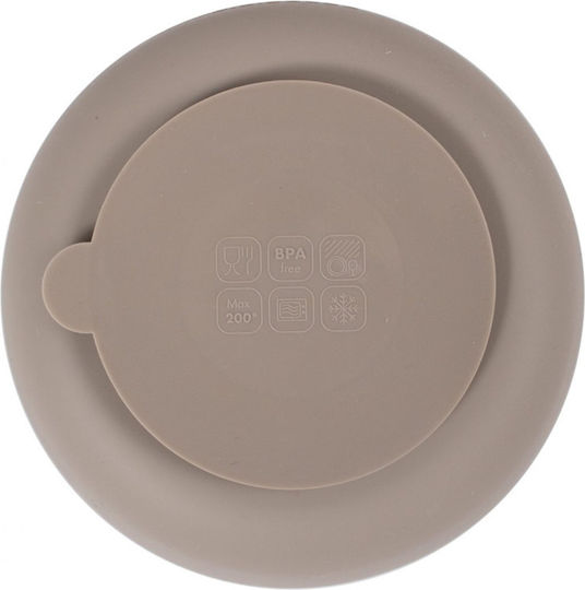 Filibabba Baby Food Plate made of Silicone Gray