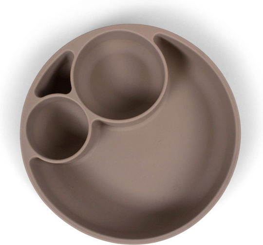 Filibabba Baby Food Plate made of Silicone Gray