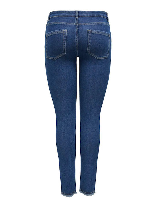 Only Women's Jean Trousers in Slim Fit Dark Blue Denim