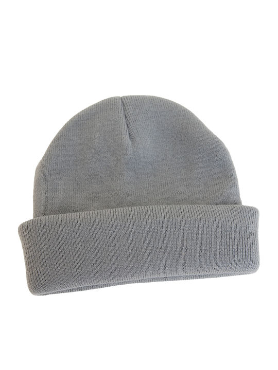 Beanie Unisex Σκούφος Πλεκτός σε Γκρι χρώμα