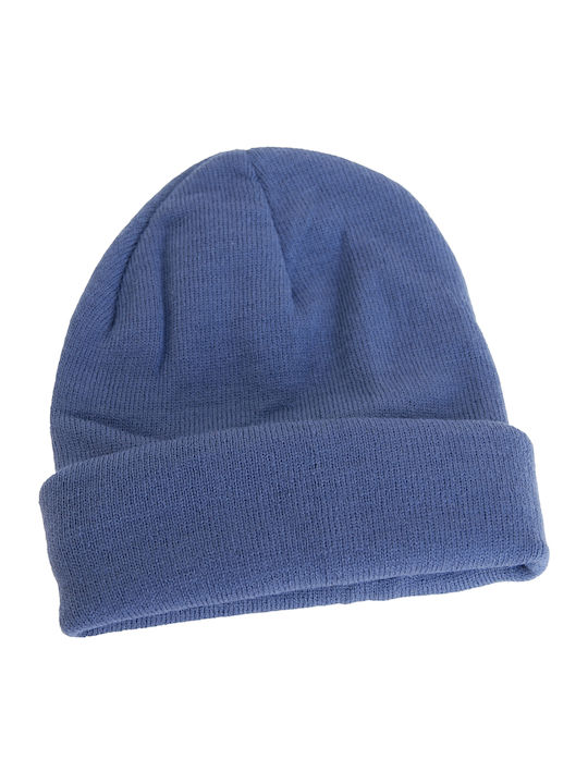Beanie Unisex Σκούφος Πλεκτός σε Μπλε χρώμα