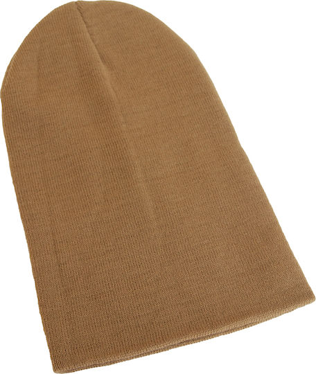 Beanie Unisex Beanie Gestrickt in Beige Farbe