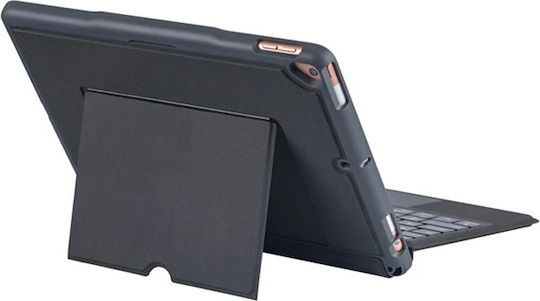 Flip Cover Περιστρεφόμενη Ανθεκτική με Πληκτρολόγιο Μαύρη (iPad 2019/2020/2021 10.2'' / iPad Air 2019 / iPad Pro 2017 10.5")