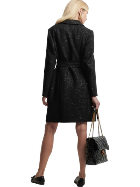 Women's Nero Coat with Belt