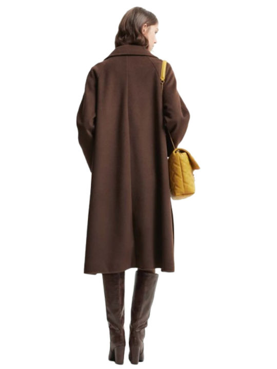 Γυναικείο Παλτό Marrone Oversized