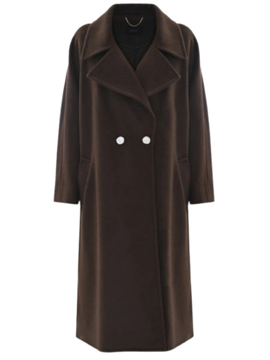 Γυναικείο Παλτό Marrone Oversized