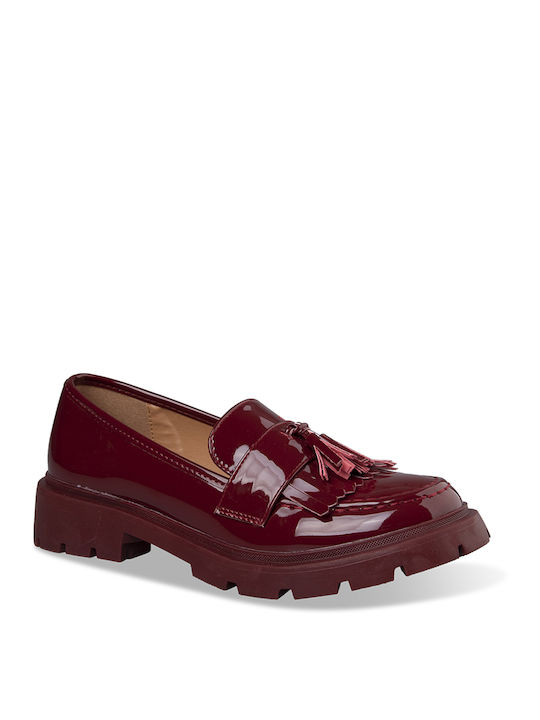 Tsouderos Shoes Women's Loafers in Red Color