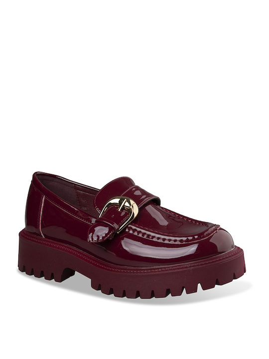 Tsouderos Shoes Women's Loafers in Red Color