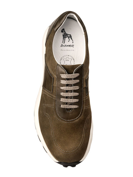 Men's Leather Casual Shoes Green