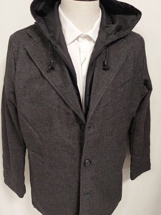 Free Man Men's Half Coat grey