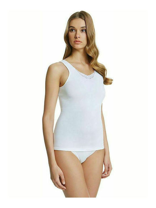Women's Sleeveless T-Shirt White 2Pack
