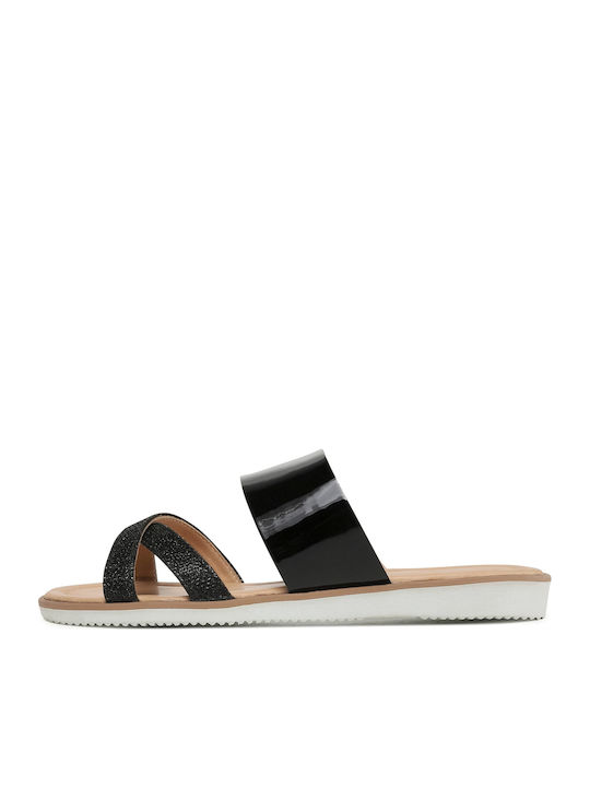 Flache Sandalen für Damen in Schwarz Farbe