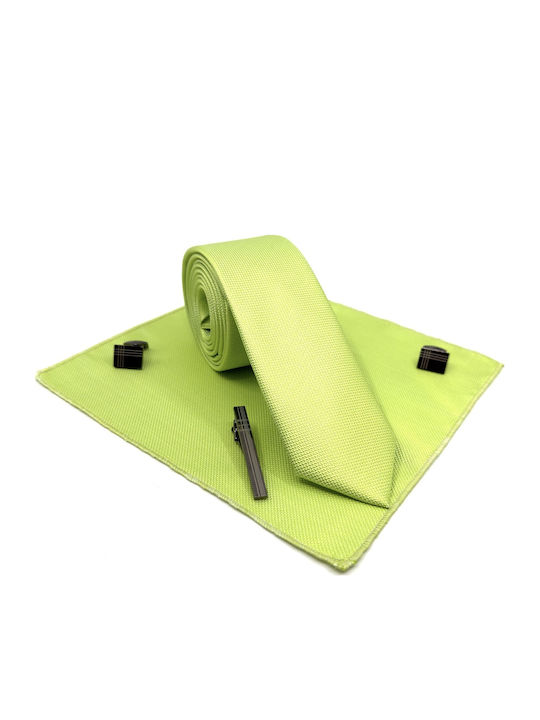 Legend Accessories Herren Krawatten Set Monochrom in Grün Farbe