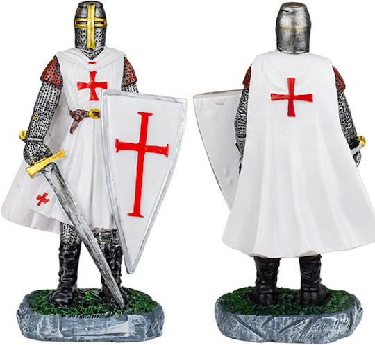 Albainox Tole10 White Shield-sword resin Templar Knight Φιγούρα 18εκ.