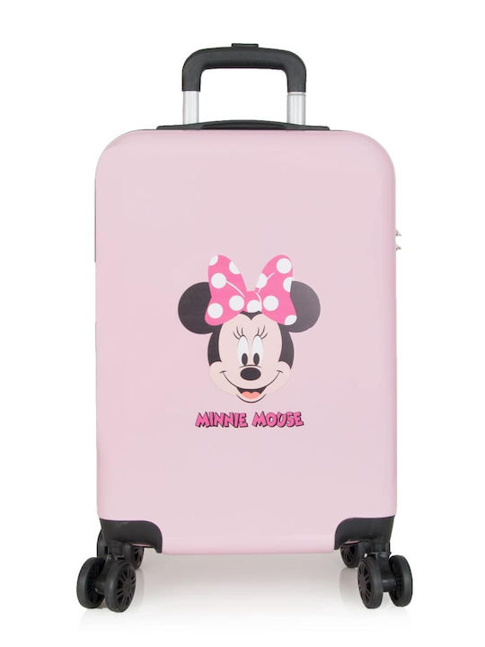 Safta Minnie Mouse Παιδική Βαλίτσα Ταξιδίου Καμπίνας Σκληρή Ροζ με 4 Ρόδες Ύψους 55εκ.