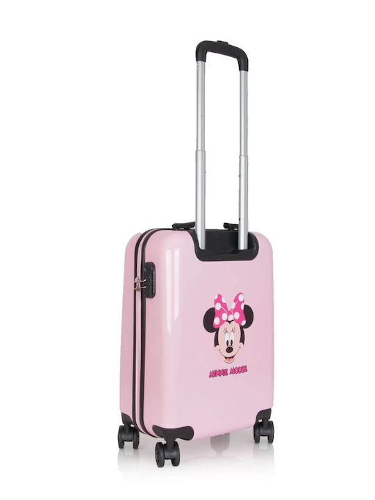 Safta Minnie Mouse Παιδική Βαλίτσα Ταξιδίου Καμπίνας Σκληρή Ροζ με 4 Ρόδες Ύψους 55εκ.