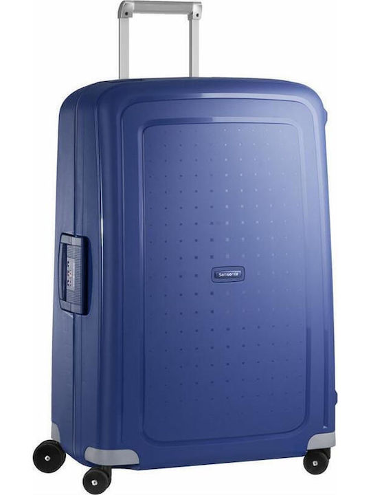 Samsonite Spinner Μεγάλη Βαλίτσα Ταξιδίου Σκληρή Μπλε με 4 Ρόδες Ύψους 75εκ.