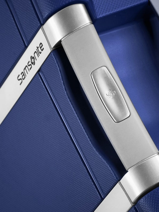Samsonite Spinner Μεγάλη Βαλίτσα Ταξιδίου Σκληρή Μπλε με 4 Ρόδες Ύψους 75εκ.