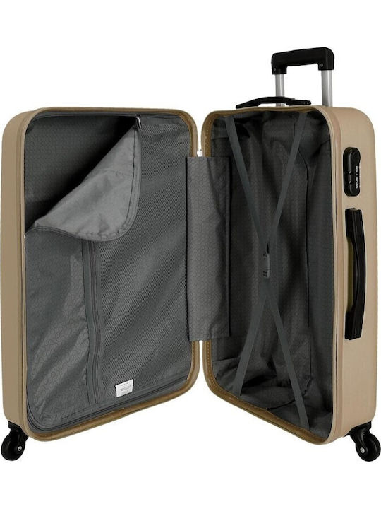Roll Road Flex Große Hart Goldene Reisekoffer mit 4 Rädern Höhe 75cm