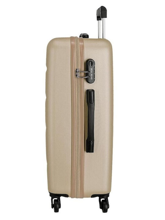 Roll Road Flex Große Hart Goldene Reisekoffer mit 4 Rädern Höhe 75cm