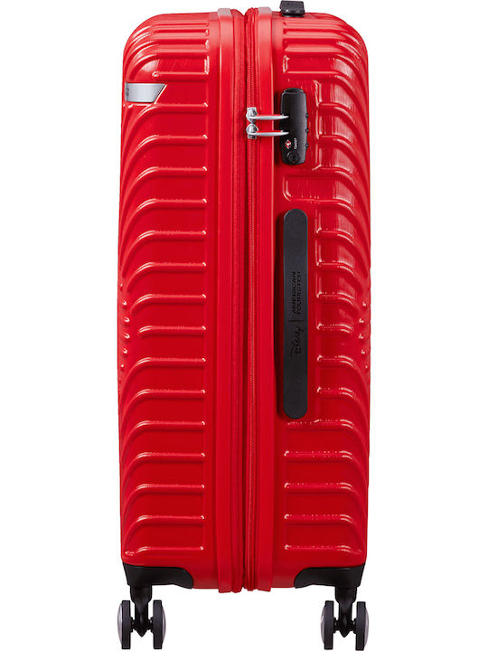 American Tourister Mickey Clouds Kinder Mittlerer Hart Koffer Rot mit 4 Räder Höhe 65cm