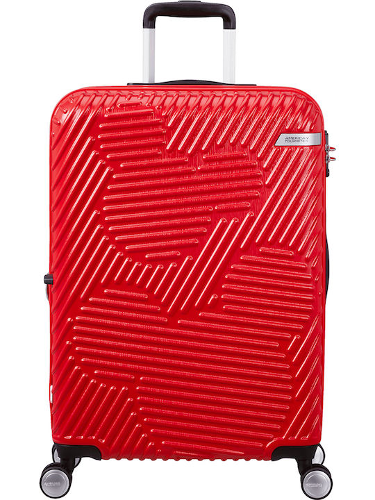 American Tourister Mickey Clouds Kinder Mittlerer Hart Koffer Rot mit 4 Räder Höhe 65cm