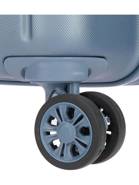 Movom Großer Hartschalen Reisetrolley Himmelblau mit 4 Rädern Höhe 75cm