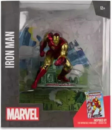 Mcfarlane Toys Marvel Pvc Statue 1/10 Iron Man Invincible Iron Man #126 11 Cm Mcf14767