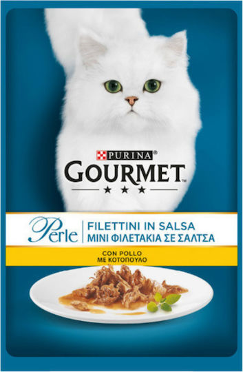 Gourmet Υγρή Τροφή για Ενήλικες Γάτες σε Φακελάκι με Κοτόπουλο 85gr
