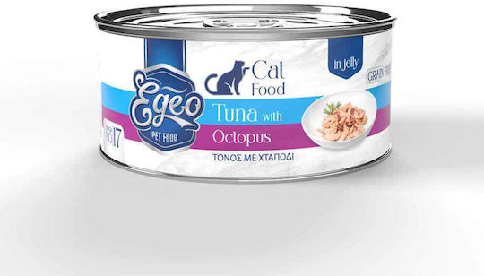 Egeo Pet Food Wet Food for Adult Cats in Cans with Tuna Grain-Free 85gr