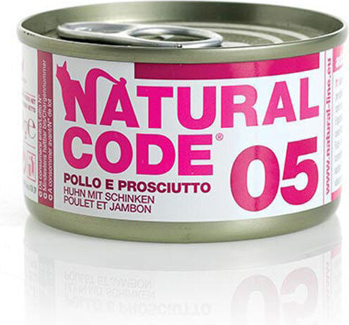 Natural Code 05 Wet Food for Cats in Cans with Chicken Gluten-Free 85gr