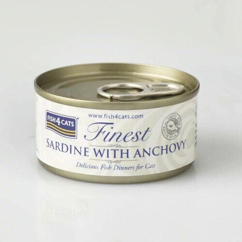 Fish4Cats Finest Υγρή Τροφή για Ενήλικες Γάτες σε Κονσέρβα με Γαύρο και Σαρδέλα 70gr