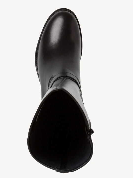 Leder Damenstiefel Schwarz