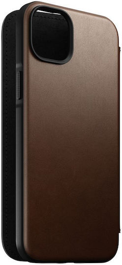 Nomad Leather MagSafe Folio Book Piele Maro (iPhone 14 Plus)