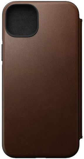 Nomad Leather MagSafe Folio Book Piele Maro (iPhone 14 Plus)