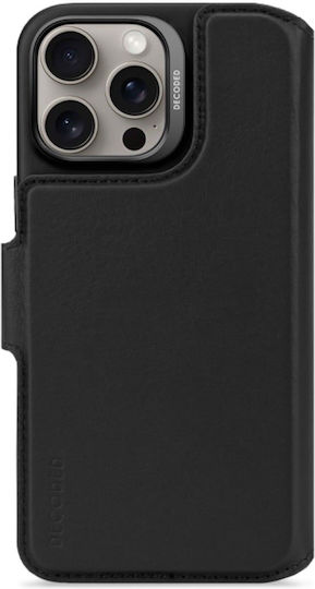 Decoded Detachable Brieftasche Leder Schwarz (iPhone 16 Pro)