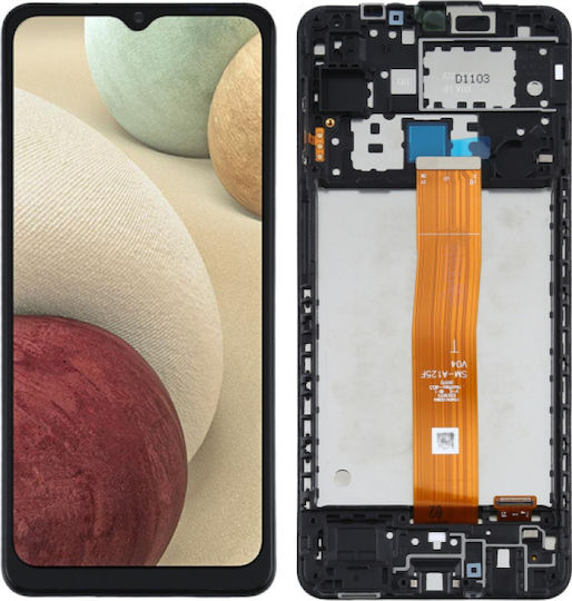 O ecran cu Mecanism Tactil pentru Galaxy A12 (Negru)