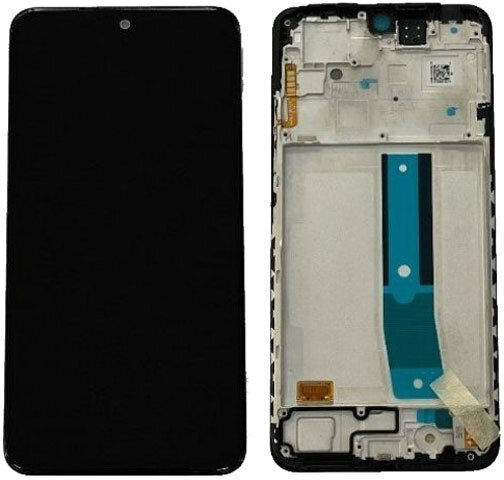 Screen Genuine with Touch Mechanism and Frame for Xiaomi Redmi Note 12s (Black)