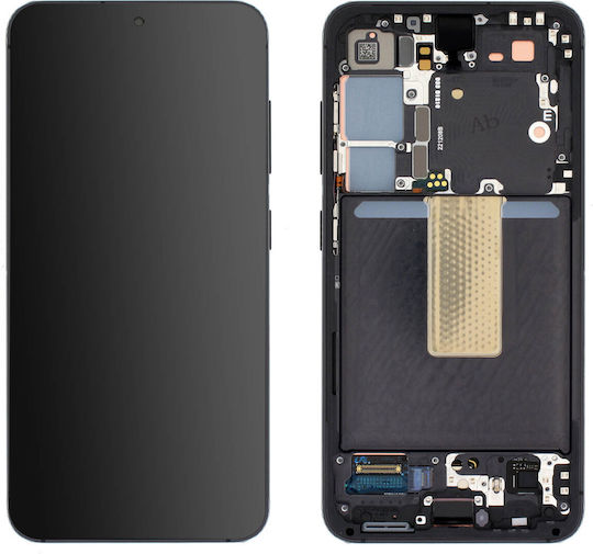 Samsung Οθόνη Service Pack mit Touch-Mechanismus und Rahmen für Samsung S23 (Graphite / Gray)