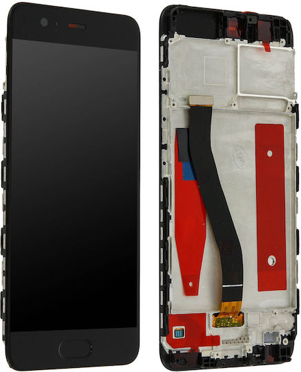 Huawei Οθόνη με Μηχανισμό Αφής και Πλαίσιο για Huawei P10 (Μαύρο)