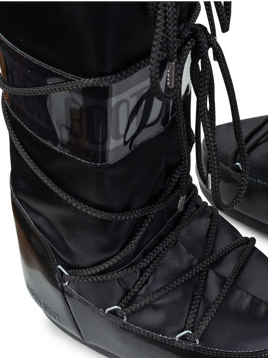 Snow Boots with Laces Icon Black