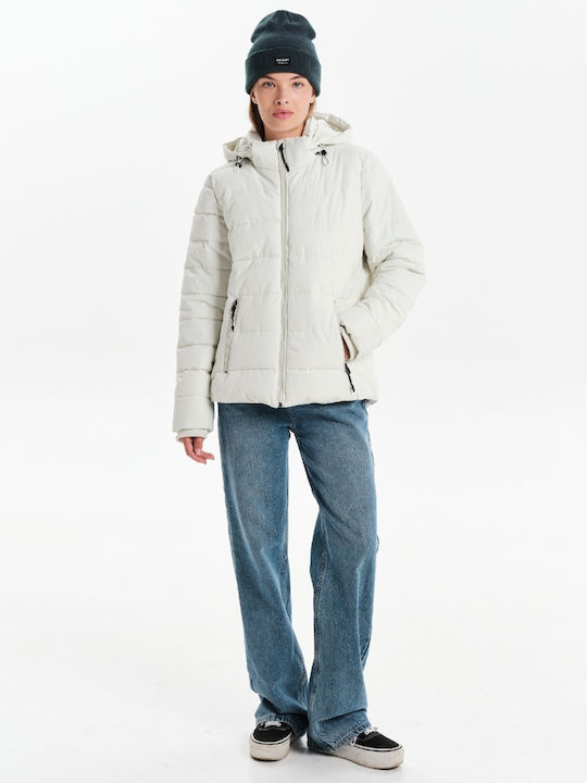 Дълго Дамско Яке За Зима Off White