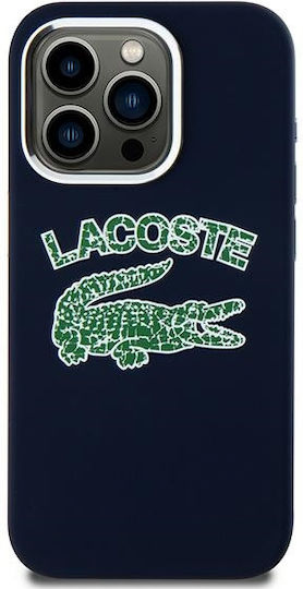 Lacoste Silicone Cracked Logo Magsafe Back Cover Πλαστικό / Σιλικόνης Navy Μπλε (iPhone 15 Pro)