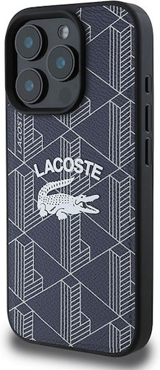 Lacoste Monogram Vintage Logo Magsafe Back Cover Plastic Navy Blue (iPhone 16 Pro Max)