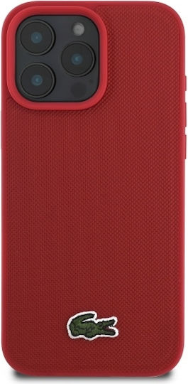 Lacoste Iconic Petit Pique Magsafe Back Cover Plastic Red (iPhone 16 Pro Max)